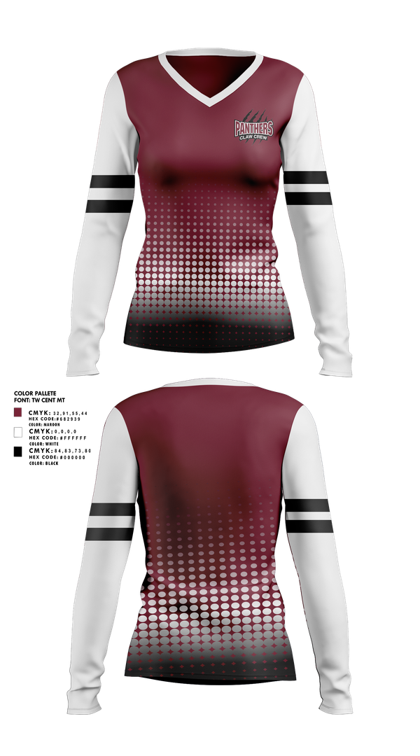Womens Long Sleeve Vneck Shirt, Princeton High School Dance, Spirit Store, Teamtime, Team time, sublimation, custom sports apparel, team uniforms, spirit wear, spiritwear, sports uniforms, custom shirts, team store, custom team store, fundraiser sports, apparel fundraiser