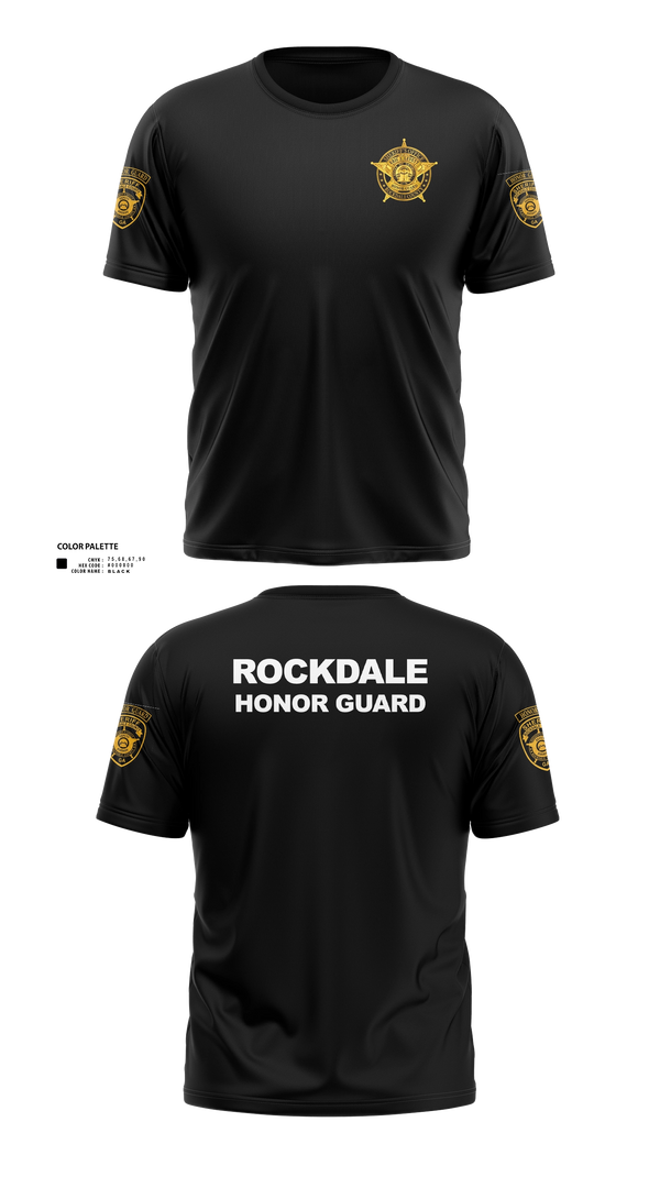 Short Sleeve Performance Shirt, Rockdale County SO Honor Guard, Police, Teamtime, Team time, sublimation, custom sports apparel, team uniforms, spirit wear, spiritwear, sports uniforms, custom shirts, team store, custom team store, fundraiser sports, apparel fundraiser