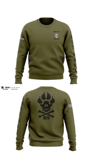 Crew Neck Sweatshirt, Yakima Police Department K9 School, Police, Teamtime, Team time, sublimation, custom sports apparel, team uniforms, spirit wear, spiritwear, sports uniforms, custom shirts, team store, custom team store, fundraiser sports, apparel fundraiser