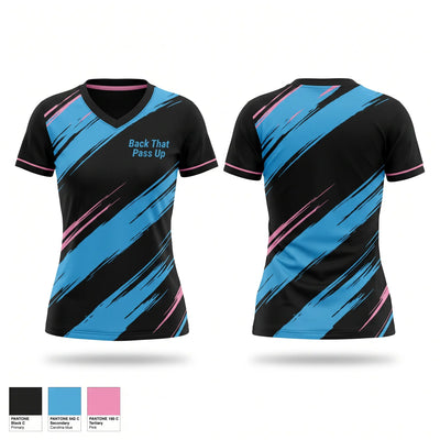 Back That Pass Up Women's Short Sleeve V-neck Shirt - 1