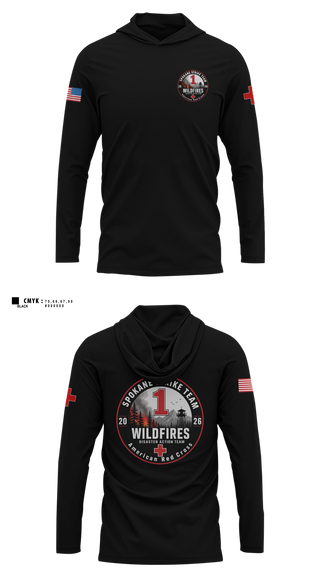 Long Sleeve hooded sunshirt, American Red Cross, , Teamtime, Team time, sublimation, custom sports apparel, team uniforms, spirit wear, spiritwear, sports uniforms, custom shirts, team store, custom team store, fundraiser sports, apparel fundraiser