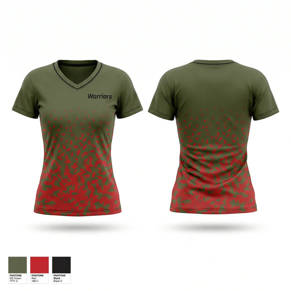 Womens Short Sleeve Vneck Shirt, Warriors, Men's Basketball, Teamtime, Team time, sublimation, custom sports apparel, team uniforms, spirit wear, spiritwear, sports uniforms, custom shirts, team store, custom team store, fundraiser sports, apparel fundraiser