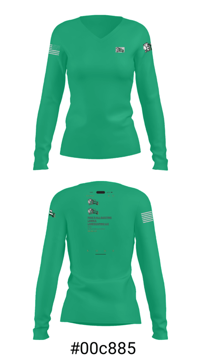 PAUL’S ALL ELECTRIC LAWN & LANDSCAPING 54268083 Women's Long Sleeve V-neck Shirt - 20