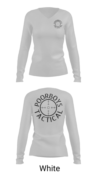 Women's Long Sleeve Vneck Shirt, Poorboys Tactical, , Teamtime, Team time, sublimation, custom sports apparel, team uniforms, spirit wear, spiritwear, sports uniforms, custom shirts, team store, custom team store, fundraiser sports, apparel fundraiser