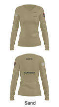 GOD'S GANGSTER 5799202 Women's Long Sleeve V-neck Shirt - 47