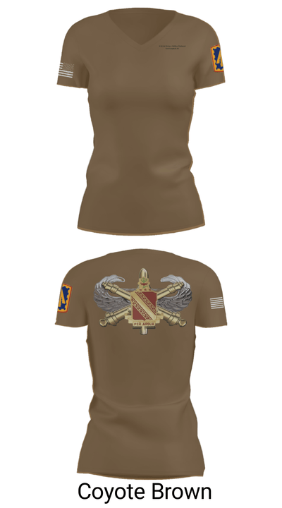 2-44 Air Defense Artillery Regiment 13491150 Women's Short Sleeve V-neck Shirt - 12