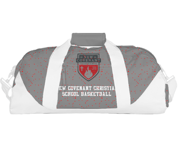 Duffle Bag, New Covenant Christian School Basketball, Men's Basketball, Teamtime, Team time, sublimation, custom sports apparel, team uniforms, spirit wear, spiritwear, sports uniforms, custom shirts, team store, custom team store, fundraiser sports, apparel fundraiser