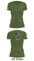 18th FA BDE Airborne 33985132 Women's Short Sleeve V-neck Shirt - 28
