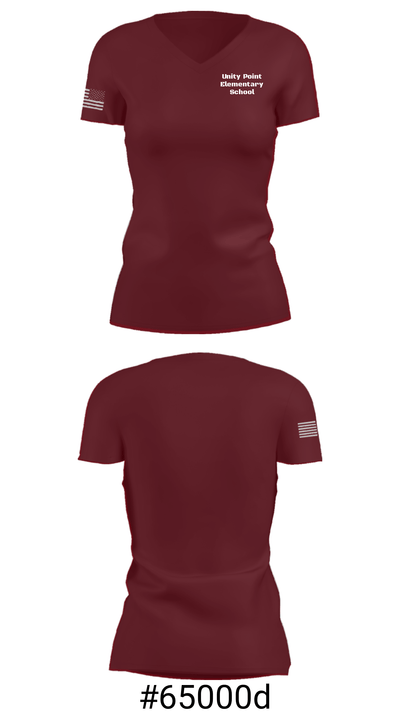 Unity Point Elementary School 6035287 Women's Short Sleeve V-neck Shirt - 21