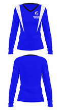 Johnson County Middle School Basketball 60515333 Women's Long Sleeve V-neck Shirt - 29
