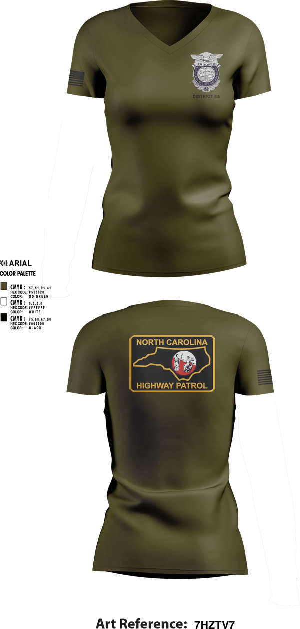 Women's Short Sleeve Vneck Shirt, District E5, Police, Teamtime, Team time, sublimation, custom sports apparel, team uniforms, spirit wear, spiritwear, sports uniforms, custom shirts, team store, custom team store, fundraiser sports, apparel fundraiser
