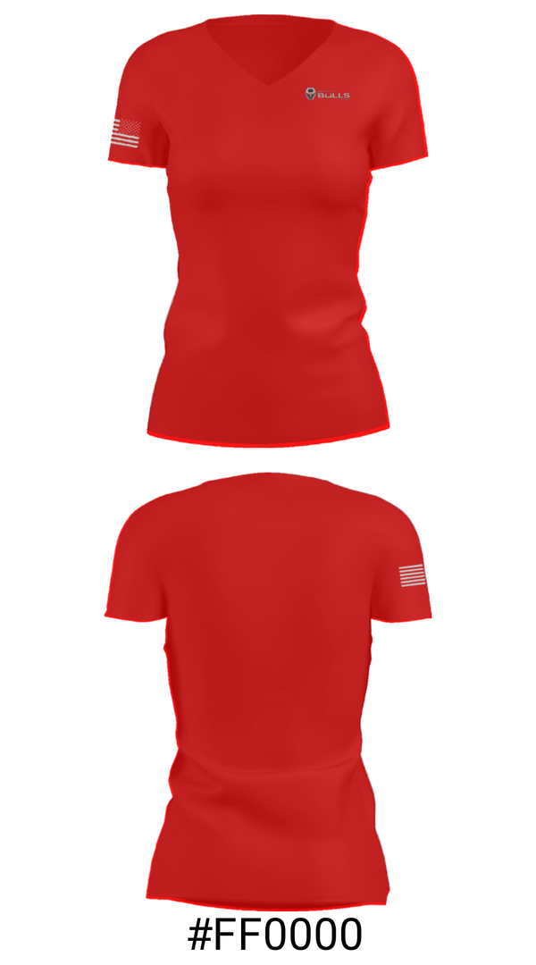 Women's Short Sleeve Vneck Shirt, Birmingham Bulls-Hockey Club, Ice Hockey, Teamtime, Team time, sublimation, custom sports apparel, team uniforms, spirit wear, spiritwear, sports uniforms, custom shirts, team store, custom team store, fundraiser sports, apparel fundraiser