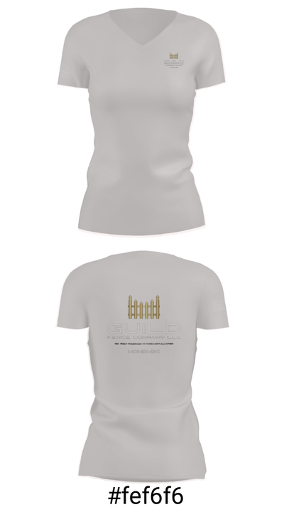 Guild fence company LLC 56569475 Women's Short Sleeve V-neck Shirt - 21