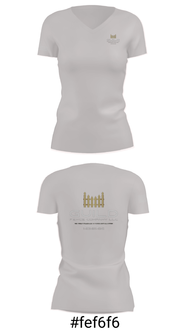 Women's Short Sleeve Vneck Shirt, Guild fence company LLC, , Teamtime, Team time, sublimation, custom sports apparel, team uniforms, spirit wear, spiritwear, sports uniforms, custom shirts, team store, custom team store, fundraiser sports, apparel fundraiser