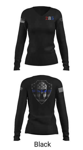Women's Long Sleeve Vneck Shirt, , Police, Teamtime, Team time, sublimation, custom sports apparel, team uniforms, spirit wear, spiritwear, sports uniforms, custom shirts, team store, custom team store, fundraiser sports, apparel fundraiser