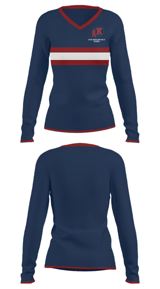 Women's Long Sleeve Vneck Shirt, Roy C Ketcham High School, Spirit Store, Teamtime, Team time, sublimation, custom sports apparel, team uniforms, spirit wear, spiritwear, sports uniforms, custom shirts, team store, custom team store, fundraiser sports, apparel fundraiser