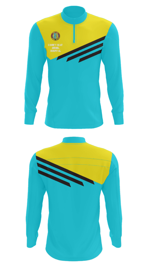 Quarter Zip Jacket, County Seat Animal HospitalCounty Seat Animal Hospital, , Teamtime, Team time, sublimation, custom sports apparel, team uniforms, spirit wear, spiritwear, sports uniforms, custom shirts, team store, custom team store, fundraiser sports, apparel fundraiser