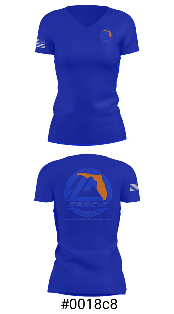 Women's Short Sleeve Vneck Shirt, Gracie Fishhawk, Wrestling, Teamtime, Team time, sublimation, custom sports apparel, team uniforms, spirit wear, spiritwear, sports uniforms, custom shirts, team store, custom team store, fundraiser sports, apparel fundraiser