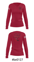 Marion Franklin lady Red Devils 63325407 Women's Long Sleeve V-neck Shirt - 20