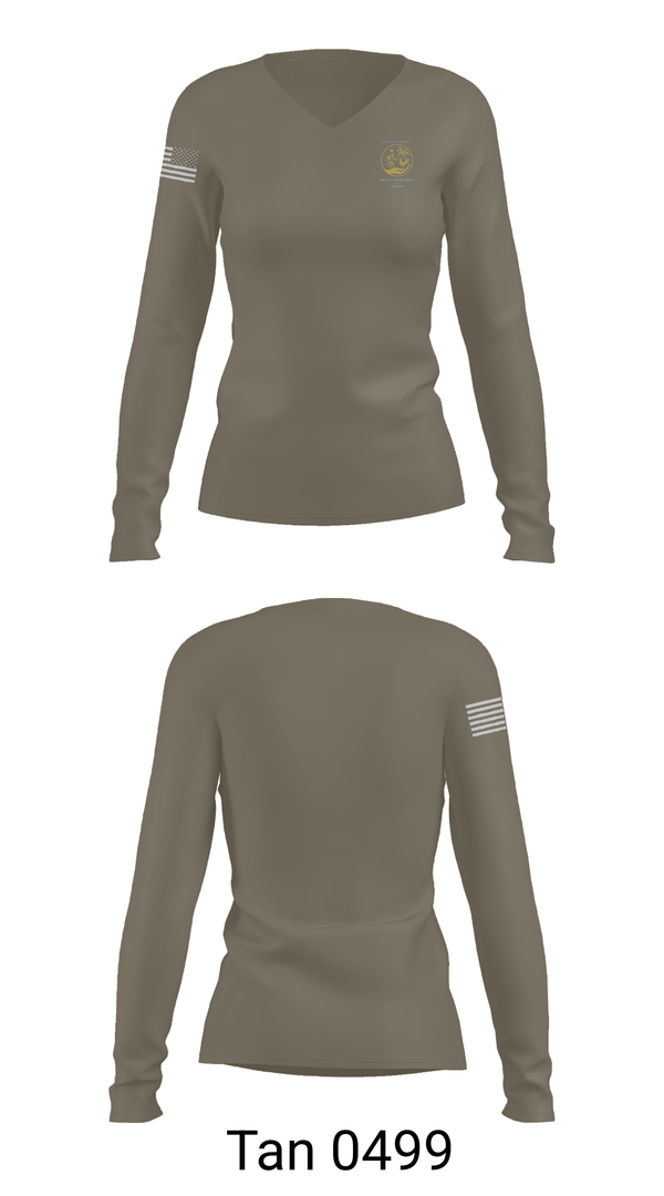 Womens Long Sleeve Vneck Shirt, Dept. of the Army Criminal Investigation Division, , Teamtime, Team time, sublimation, custom sports apparel, team uniforms, spirit wear, spiritwear, sports uniforms, custom shirts, team store, custom team store, fundraiser sports, apparel fundraiser