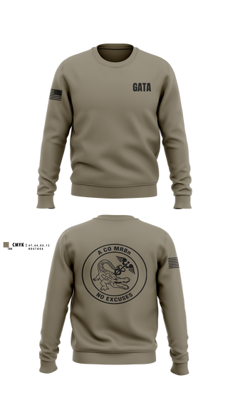Crew Neck Sweatshirt, MRBN- A Co, Army, Teamtime, Team time, sublimation, custom sports apparel, team uniforms, spirit wear, spiritwear, sports uniforms, custom shirts, team store, custom team store, fundraiser sports, apparel fundraiser