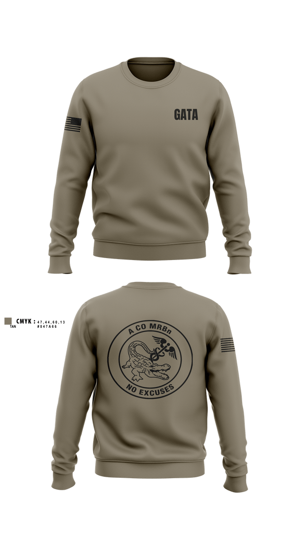 Crew Neck Sweatshirt, MRBN- A Co, Army, Teamtime, Team time, sublimation, custom sports apparel, team uniforms, spirit wear, spiritwear, sports uniforms, custom shirts, team store, custom team store, fundraiser sports, apparel fundraiser