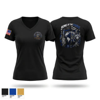 Womens Short Sleeve Vneck Shirt, Martinez, Police, Teamtime, Team time, sublimation, custom sports apparel, team uniforms, spirit wear, spiritwear, sports uniforms, custom shirts, team store, custom team store, fundraiser sports, apparel fundraiser