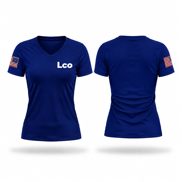 Womens Short Sleeve Vneck Shirt, Lco, EMS/EMT, Teamtime, Team time, sublimation, custom sports apparel, team uniforms, spirit wear, spiritwear, sports uniforms, custom shirts, team store, custom team store, fundraiser sports, apparel fundraiser