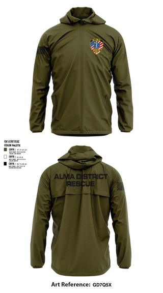 Windbreaker, Alma District Rescure, EMS/EMT, Teamtime, Team time, sublimation, custom sports apparel, team uniforms, spirit wear, spiritwear, sports uniforms, custom shirts, team store, custom team store, fundraiser sports, apparel fundraiser