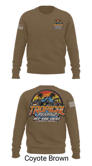 Crew Neck Sweatshirt, Tropical Rentalz, , Teamtime, Team time, sublimation, custom sports apparel, team uniforms, spirit wear, spiritwear, sports uniforms, custom shirts, team store, custom team store, fundraiser sports, apparel fundraiser