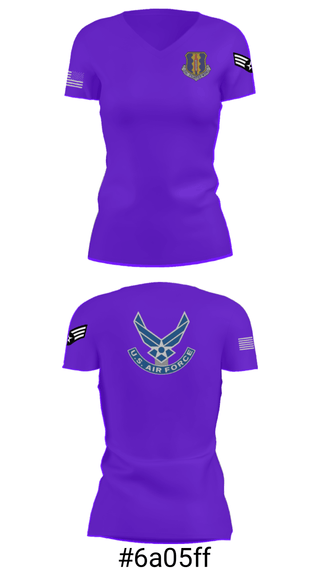 Women's Short Sleeve Vneck Shirt, 33rd Tactical Fighter Wing, Air Force, Teamtime, Team time, sublimation, custom sports apparel, team uniforms, spirit wear, spiritwear, sports uniforms, custom shirts, team store, custom team store, fundraiser sports, apparel fundraiser