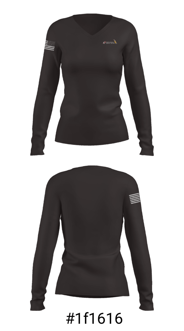 Women's Long Sleeve Vneck Shirt, Johnston Trucking LLC, , Teamtime, Team time, sublimation, custom sports apparel, team uniforms, spirit wear, spiritwear, sports uniforms, custom shirts, team store, custom team store, fundraiser sports, apparel fundraiser