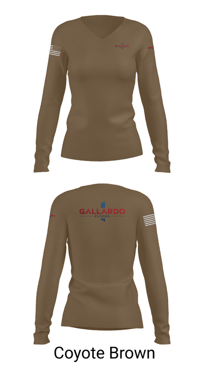 Gallardo Floor’s 5425578 Women's Long Sleeve V-neck Shirt - 17