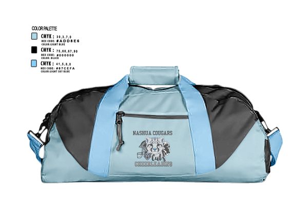 Duffle Bag, Cubs, Cheer, Teamtime, Team time, sublimation, custom sports apparel, team uniforms, spirit wear, spiritwear, sports uniforms, custom shirts, team store, custom team store, fundraiser sports, apparel fundraiser