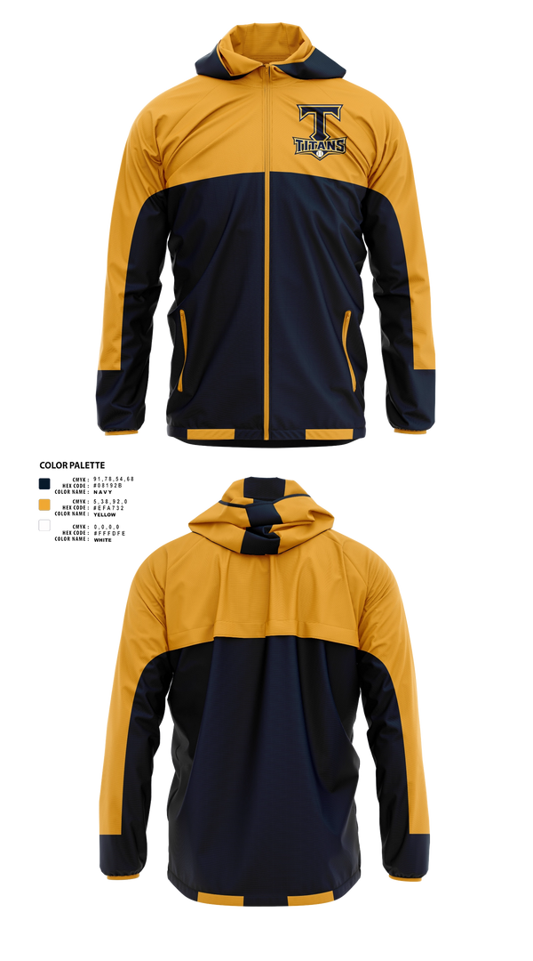 Windbreaker, Titans, Baseball, Teamtime, Team time, sublimation, custom sports apparel, team uniforms, spirit wear, spiritwear, sports uniforms, custom shirts, team store, custom team store, fundraiser sports, apparel fundraiser