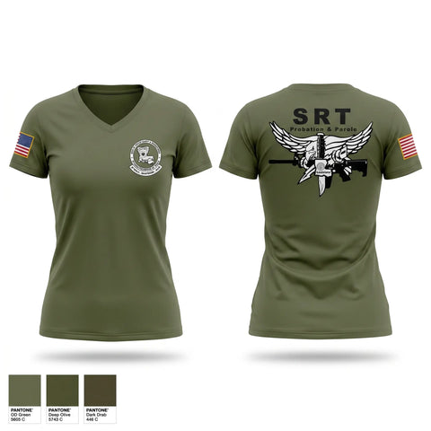 Womens Short Sleeve Vneck Shirt, Louisiana Probation & Parole SRT, Police, Teamtime, Team time, sublimation, custom sports apparel, team uniforms, spirit wear, spiritwear, sports uniforms, custom shirts, team store, custom team store, fundraiser sports, apparel fundraiser