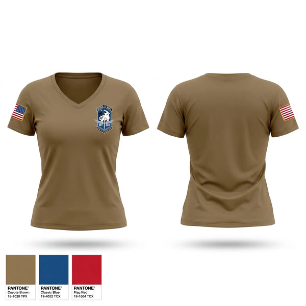 Womens Short Sleeve Vneck Shirt, Detachment 002, Air Force, Teamtime, Team time, sublimation, custom sports apparel, team uniforms, spirit wear, spiritwear, sports uniforms, custom shirts, team store, custom team store, fundraiser sports, apparel fundraiser