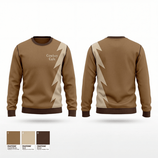 Crew Neck Sweatshirt, Cowboy Cafe, Spirit Store, Teamtime, Team time, sublimation, custom sports apparel, team uniforms, spirit wear, spiritwear, sports uniforms, custom shirts, team store, custom team store, fundraiser sports, apparel fundraiser