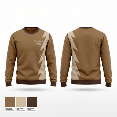 Cowboy Cafe 78905269 Crew Neck Sweatshirt - 1