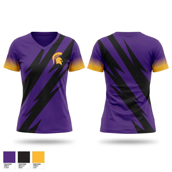 Womens Short Sleeve Vneck Shirt, Spartans, , Teamtime, Team time, sublimation, custom sports apparel, team uniforms, spirit wear, spiritwear, sports uniforms, custom shirts, team store, custom team store, fundraiser sports, apparel fundraiser