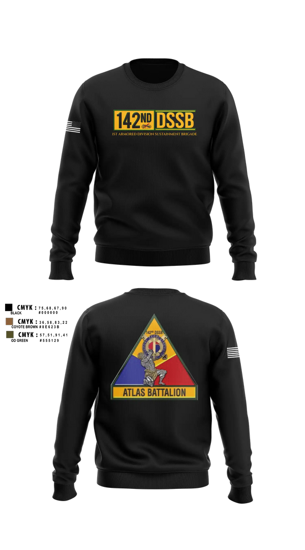 Crew Neck Sweatshirt, 142d DSSB, Army, Teamtime, Team time, sublimation, custom sports apparel, team uniforms, spirit wear, spiritwear, sports uniforms, custom shirts, team store, custom team store, fundraiser sports, apparel fundraiser