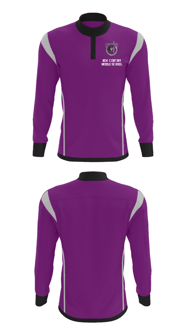 Quarter Zip Jacket, New Century Middle School, Spirit Store, Teamtime, Team time, sublimation, custom sports apparel, team uniforms, spirit wear, spiritwear, sports uniforms, custom shirts, team store, custom team store, fundraiser sports, apparel fundraiser
