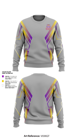 Crew Neck Sweatshirt, Gray Court-Owings Football and Cheer, Spirit Store, Teamtime, Team time, sublimation, custom sports apparel, team uniforms, spirit wear, spiritwear, sports uniforms, custom shirts, team store, custom team store, fundraiser sports, apparel fundraiser