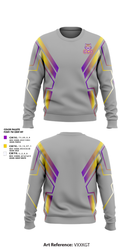 Crew Neck Sweatshirt, Gray Court-Owings Football and Cheer, Spirit Store, Teamtime, Team time, sublimation, custom sports apparel, team uniforms, spirit wear, spiritwear, sports uniforms, custom shirts, team store, custom team store, fundraiser sports, apparel fundraiser