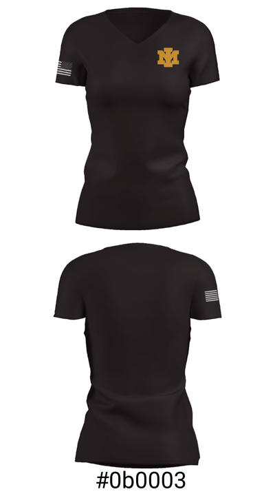 Iron Mountain High School 84990316 Women's Short Sleeve V-neck Shirt - 21