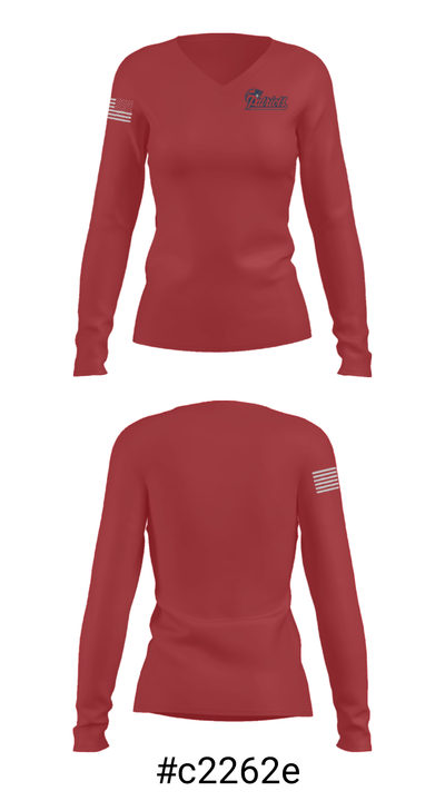 North Central Middle School Wrestling 20964695 Women's Long Sleeve V-neck Shirt - 20