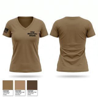 Womens Short Sleeve Vneck Shirt, 422nd Military Police Company, Army, Teamtime, Team time, sublimation, custom sports apparel, team uniforms, spirit wear, spiritwear, sports uniforms, custom shirts, team store, custom team store, fundraiser sports, apparel fundraiser