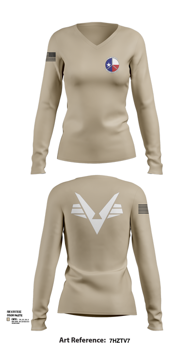 SWR-TX-403 2239493 Women's Long Sleeve V-neck Shirt - 51