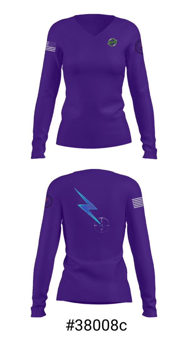 Women's Long Sleeve Vneck Shirt, STRIKERZ, E-Sports, Teamtime, Team time, sublimation, custom sports apparel, team uniforms, spirit wear, spiritwear, sports uniforms, custom shirts, team store, custom team store, fundraiser sports, apparel fundraiser