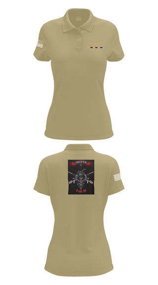 Womens Short Sleeve Performance Polo, 5-20 Infantry, Sniper section, Army, Teamtime, Team time, sublimation, custom sports apparel, team uniforms, spirit wear, spiritwear, sports uniforms, custom shirts, team store, custom team store, fundraiser sports, apparel fundraiser